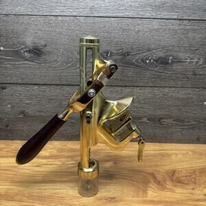 Corkscrew Table Bar Mount Heavy Duty Professional Wine Bottle Opener Gold Finish